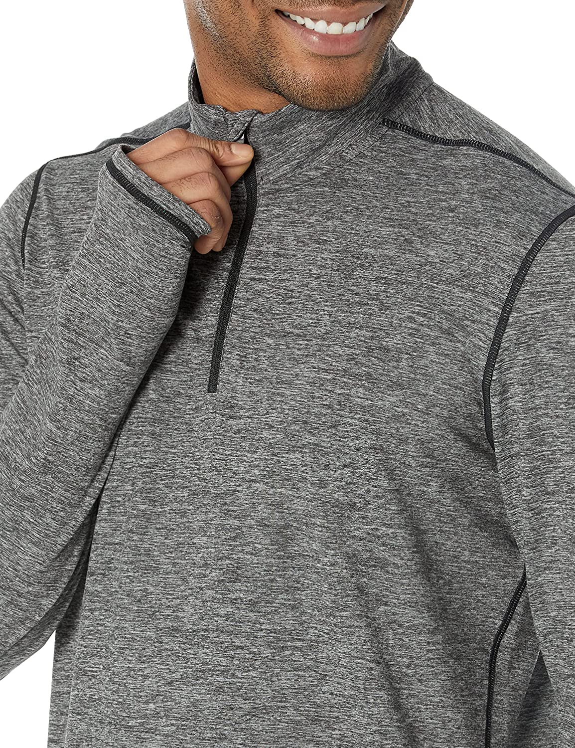 Essentials Men's Tech Stretch Quarter-Zip Shirt - Image 8